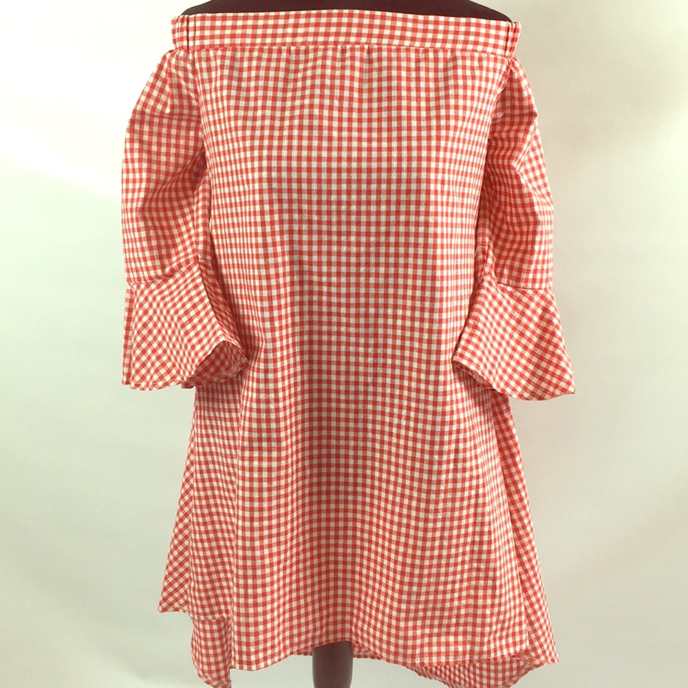 Off the Shoulder Plaid Dress